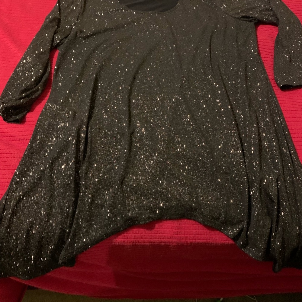 Black top with golden sparkles